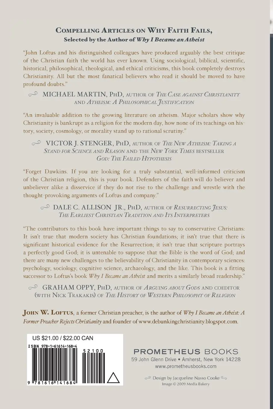 Rückseite: 9781616141684 | The Christian Delusion | Why Faith Fails | John W. Loftus | Buch