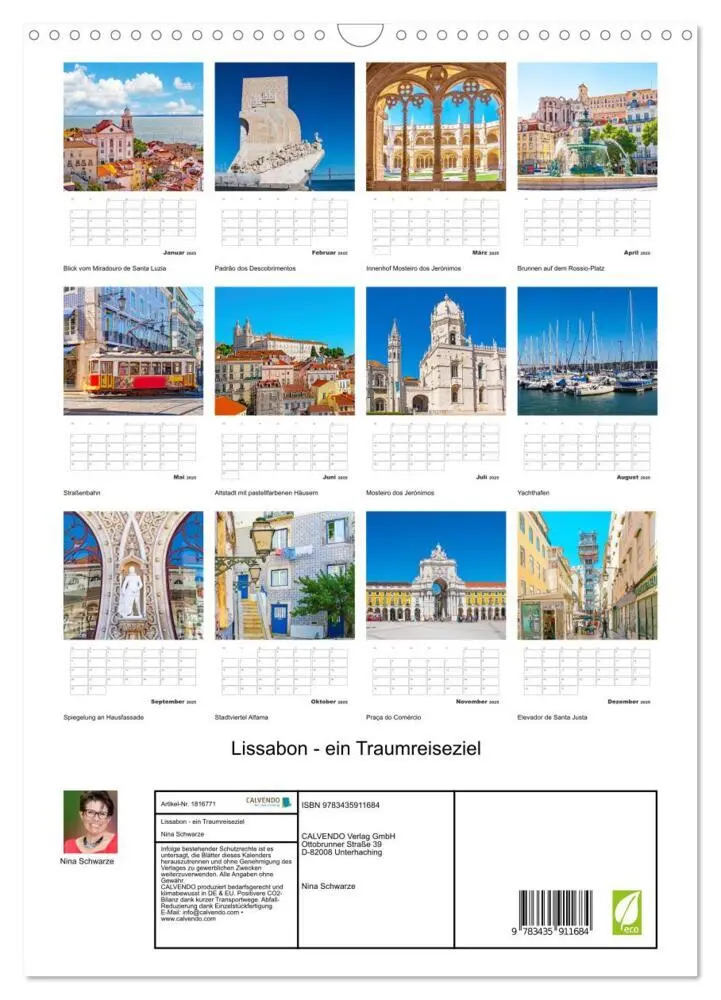 Bild: 9783435911684 | Lissabon - ein Traumreiseziel (Wandkalender 2025 DIN A3 hoch),...