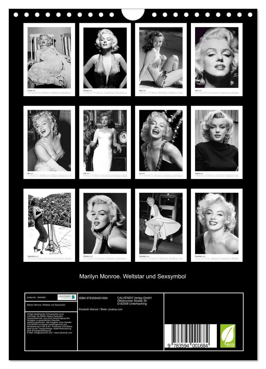 Bild: 9783594001684 | Marilyn Monroe. Weltstar und Sexsymbol (Wandkalender 2027 DIN A4...