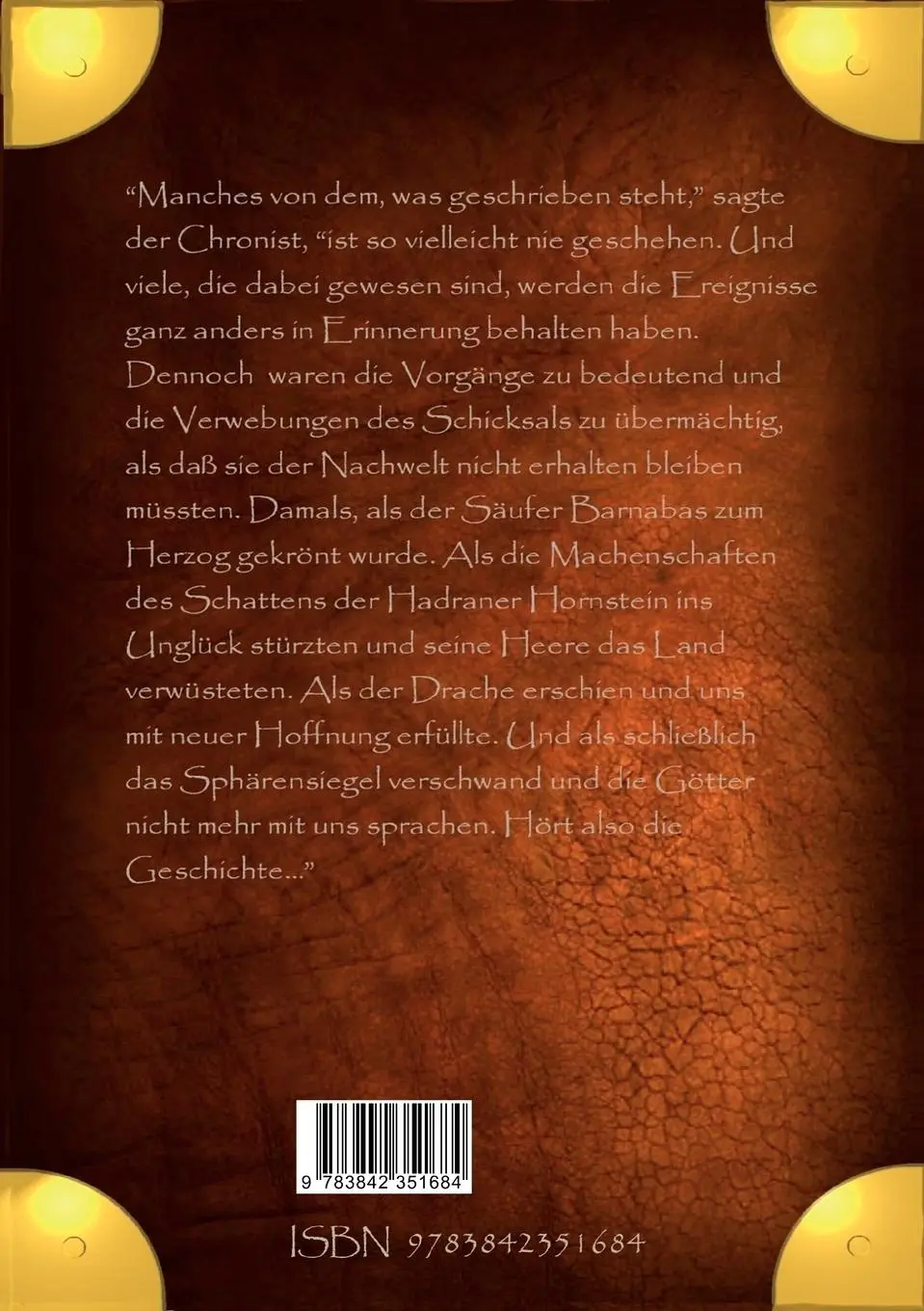 Rückseite: 9783842351684 | Liber Lokaj | Die Hornstein-Chroniken | Bernhard Pesch | Taschenbuch