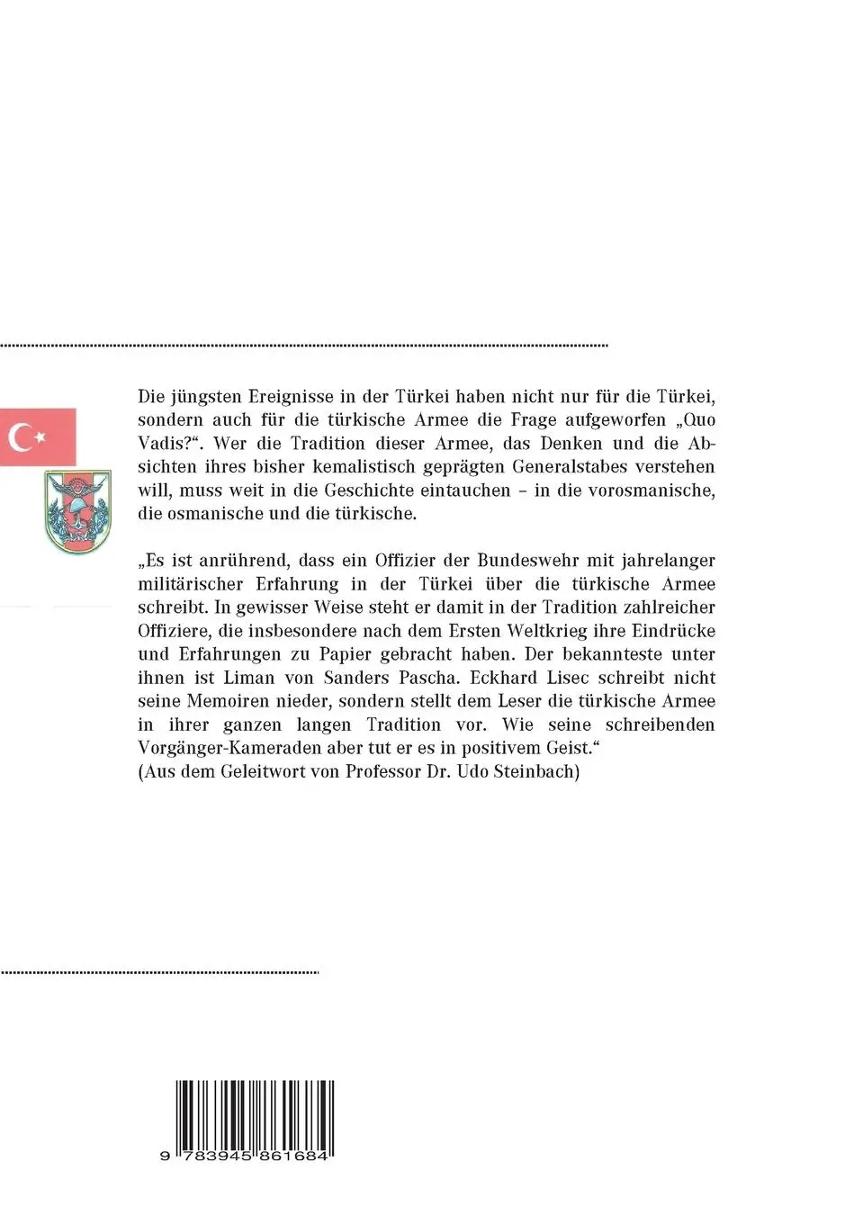 Rückseite: 9783945861684 | Die Türkische Armee | Eckhard Lisec | Taschenbuch | 288 S. | Deutsch