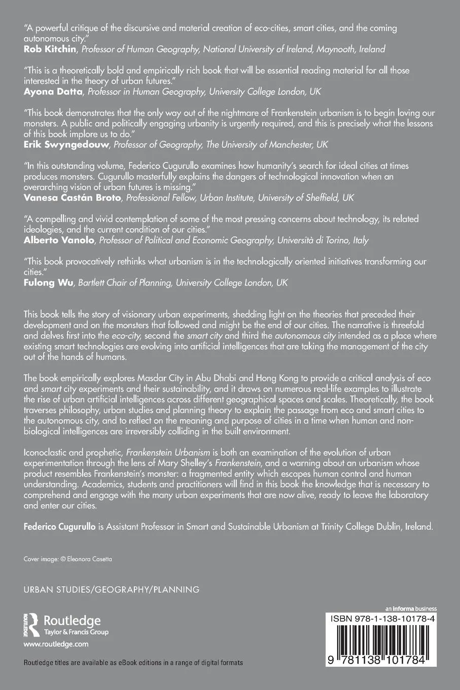 Rückseite: 9781138101784 | Frankenstein Urbanism | Federico Cugurullo | Taschenbuch | Englisch