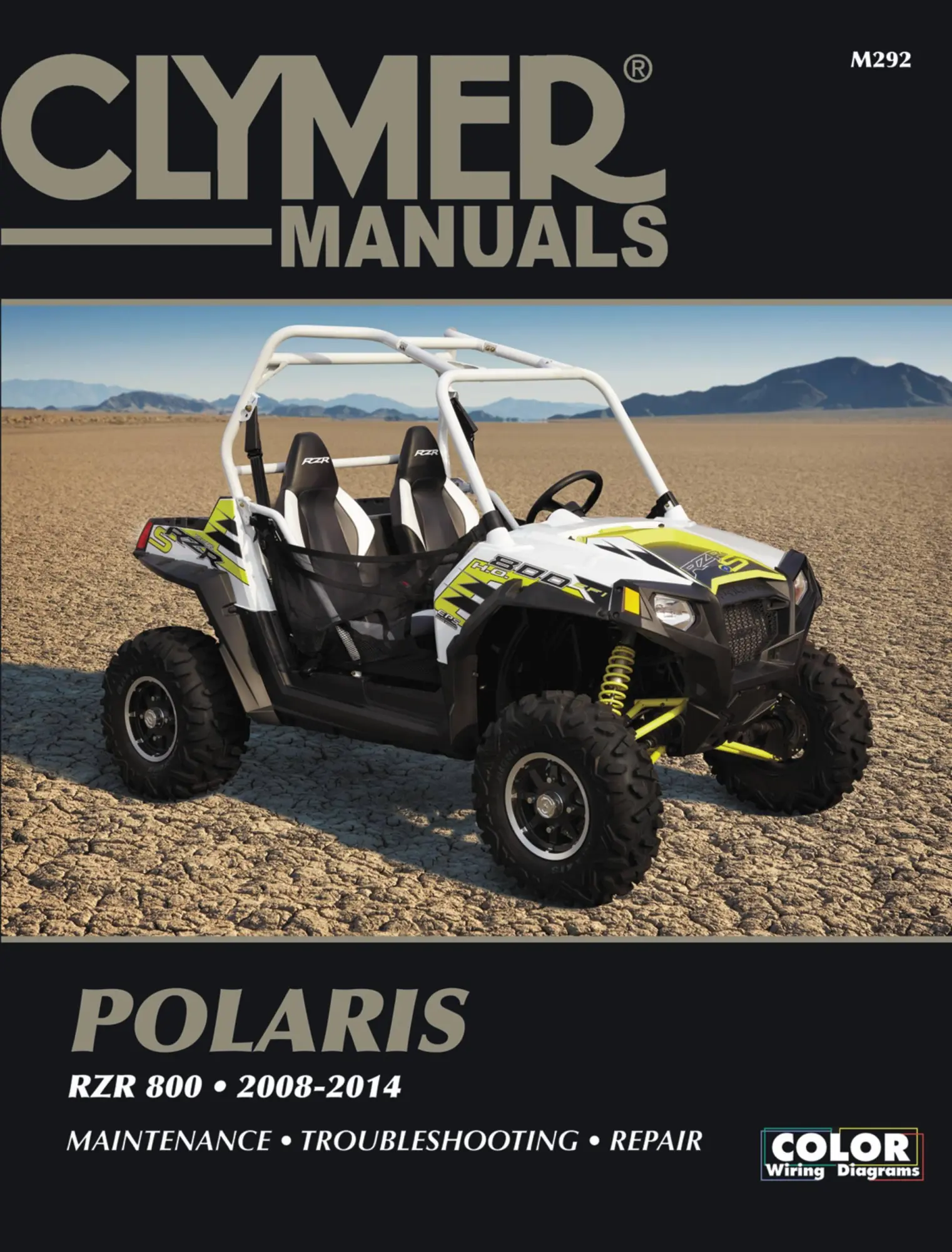 Cover: 9781620921784 | Polaris RZR 800 Side By Side ATV UTV (2008-2014) Service Repair Manual