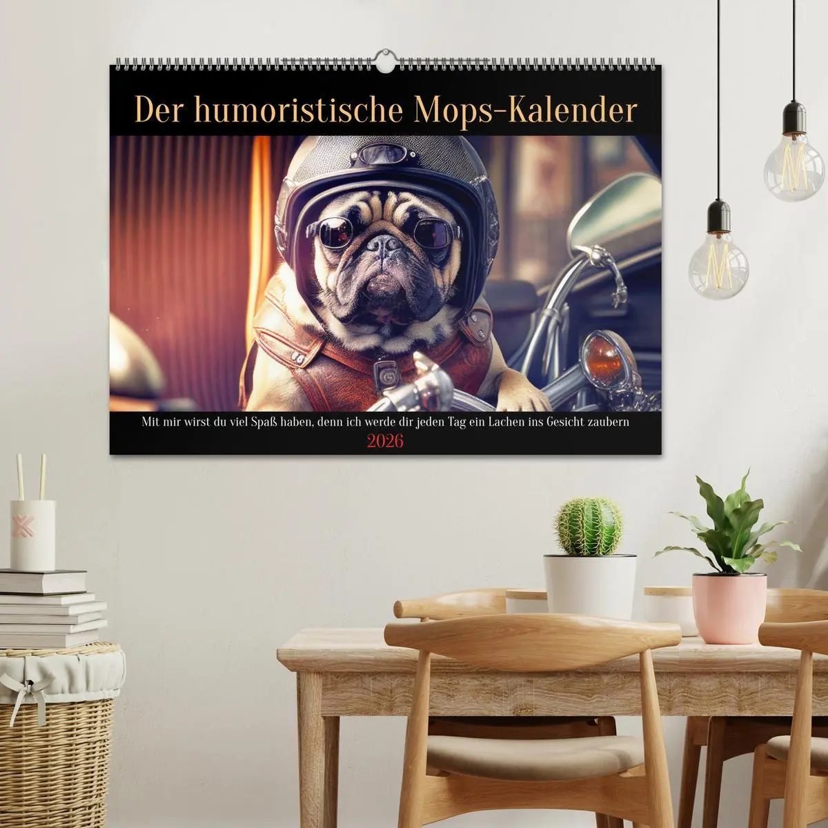 Bild: 9783457541784 | Der humoristische Mops-Kalender (Wandkalender 2026 DIN A2 quer),...