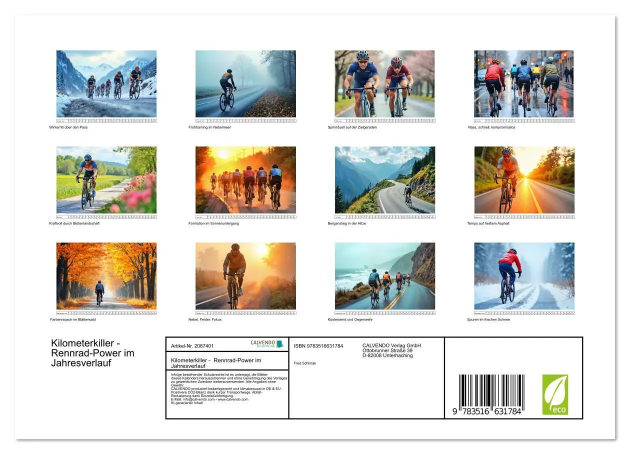 Bild: 9783516631784 | Kilometerkiller - Rennrad-Power im Jahresverlauf (Wandkalender 2026...