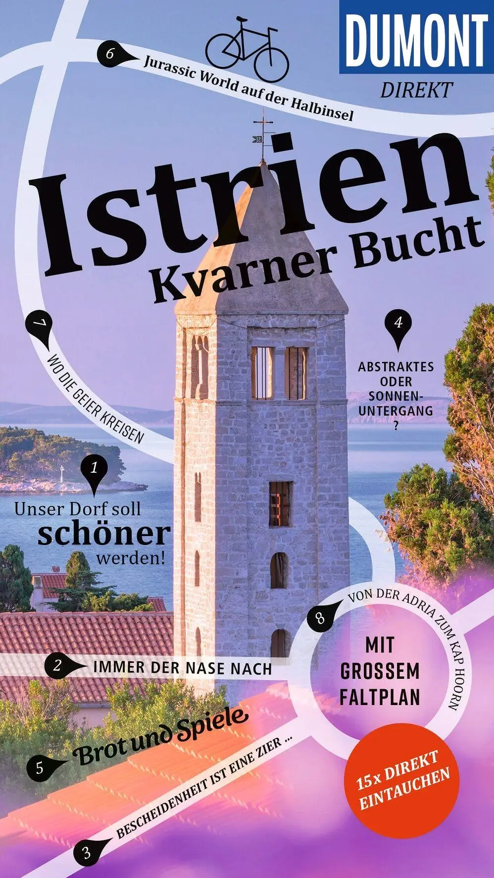 Cover: 9783616001784 | DUMONT direkt Reiseführer Istrien, Kvarner Bucht | Mit großem Faltplan
