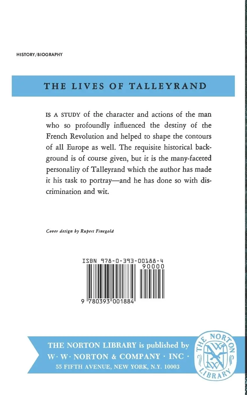 Rückseite: 9780393001884 | The Lives of Tallyrand | Crane Brinton | Taschenbuch | Englisch