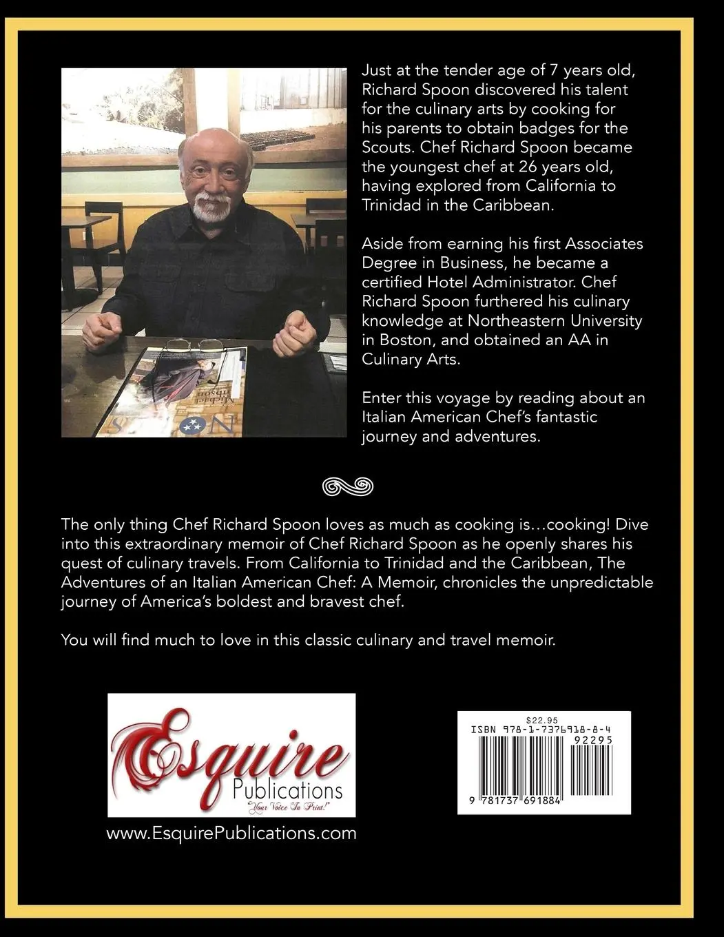 Rückseite: 9781737691884 | The Adventures of an Italian American Chef | A Memoir with Recipes