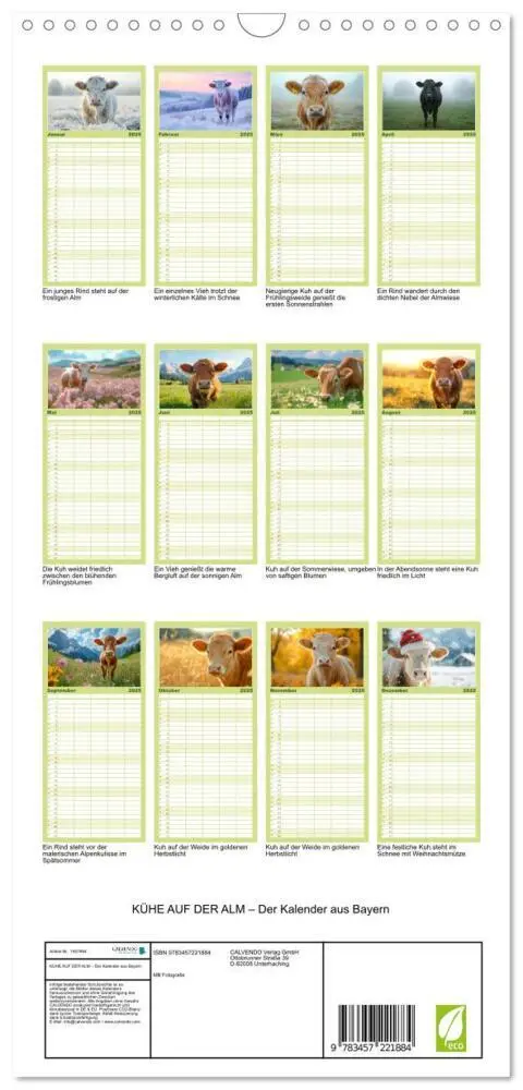 Bild: 9783457221884 | Familienplaner 2025 - KÜHE AUF DER ALM - Der Kalender aus Bayern...