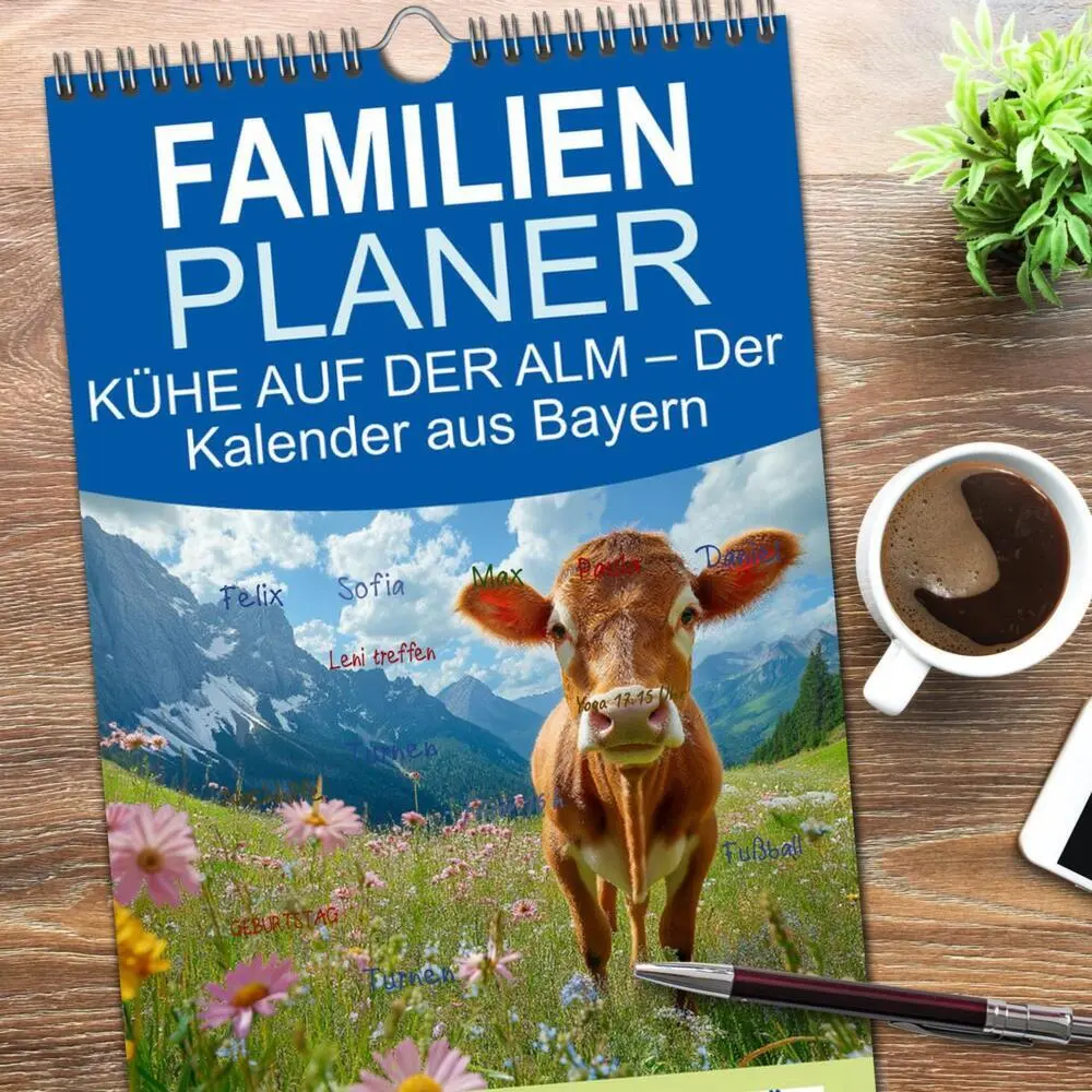 Bild: 9783457221884 | Familienplaner 2025 - KÜHE AUF DER ALM - Der Kalender aus Bayern...