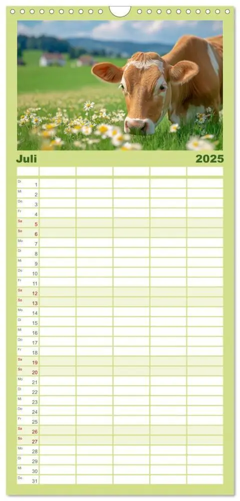 Bild: 9783457221884 | Familienplaner 2025 - KÜHE AUF DER ALM - Der Kalender aus Bayern...
