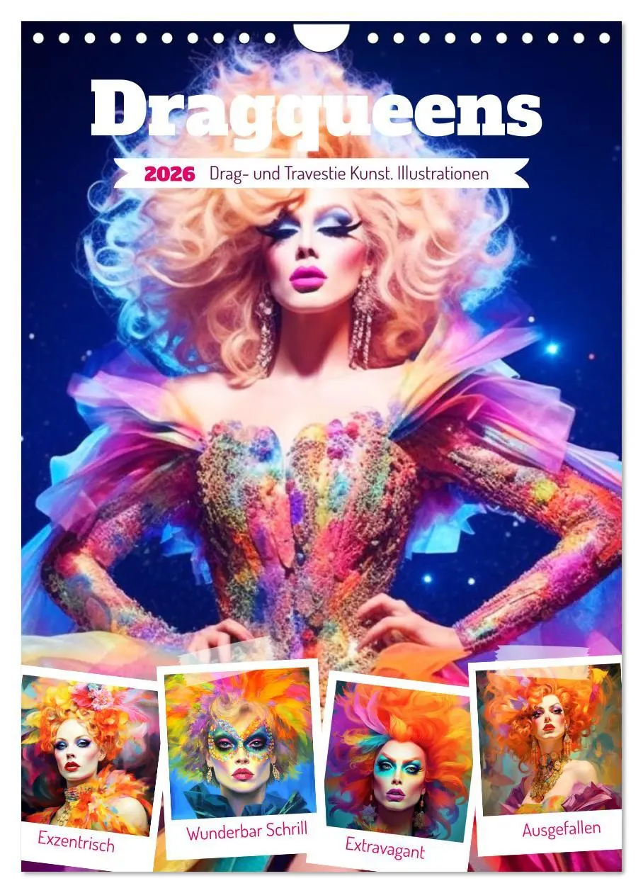 Cover: 9783516311884 | Dragqueens. Drag- und Travestie Kunst. Illustrationen (Wandkalender...
