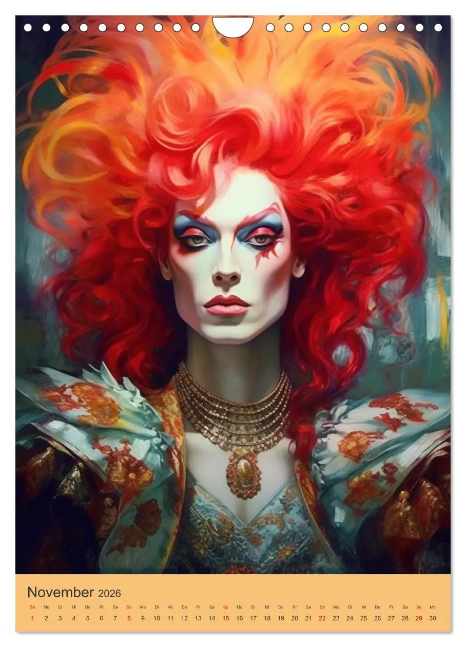 Bild: 9783516311884 | Dragqueens. Drag- und Travestie Kunst. Illustrationen (Wandkalender...