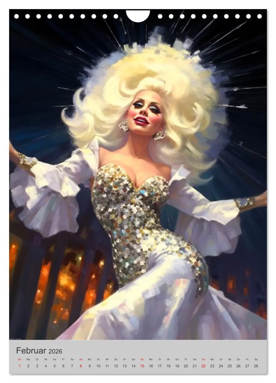 Bild: 9783516311884 | Dragqueens. Drag- und Travestie Kunst. Illustrationen (Wandkalender...