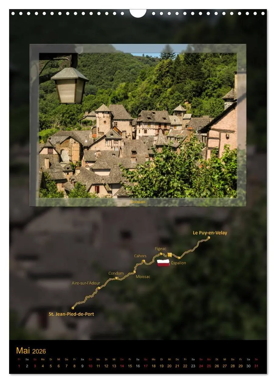 Bild: 9783516481884 | Jakobsweg Via Podiensis (Wandkalender 2026 DIN A3 hoch), CALVENDO...