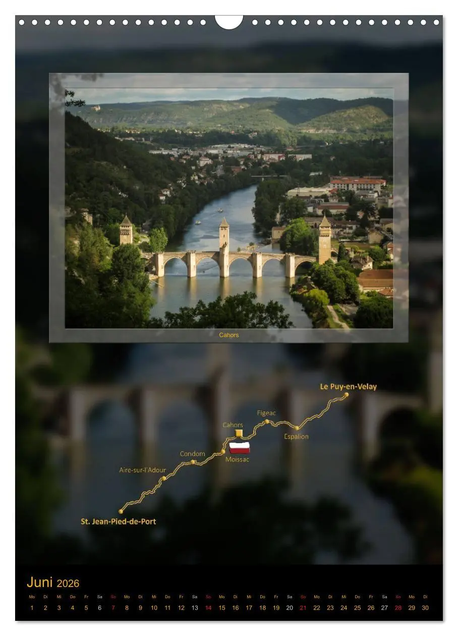 Bild: 9783516481884 | Jakobsweg Via Podiensis (Wandkalender 2026 DIN A3 hoch), CALVENDO...
