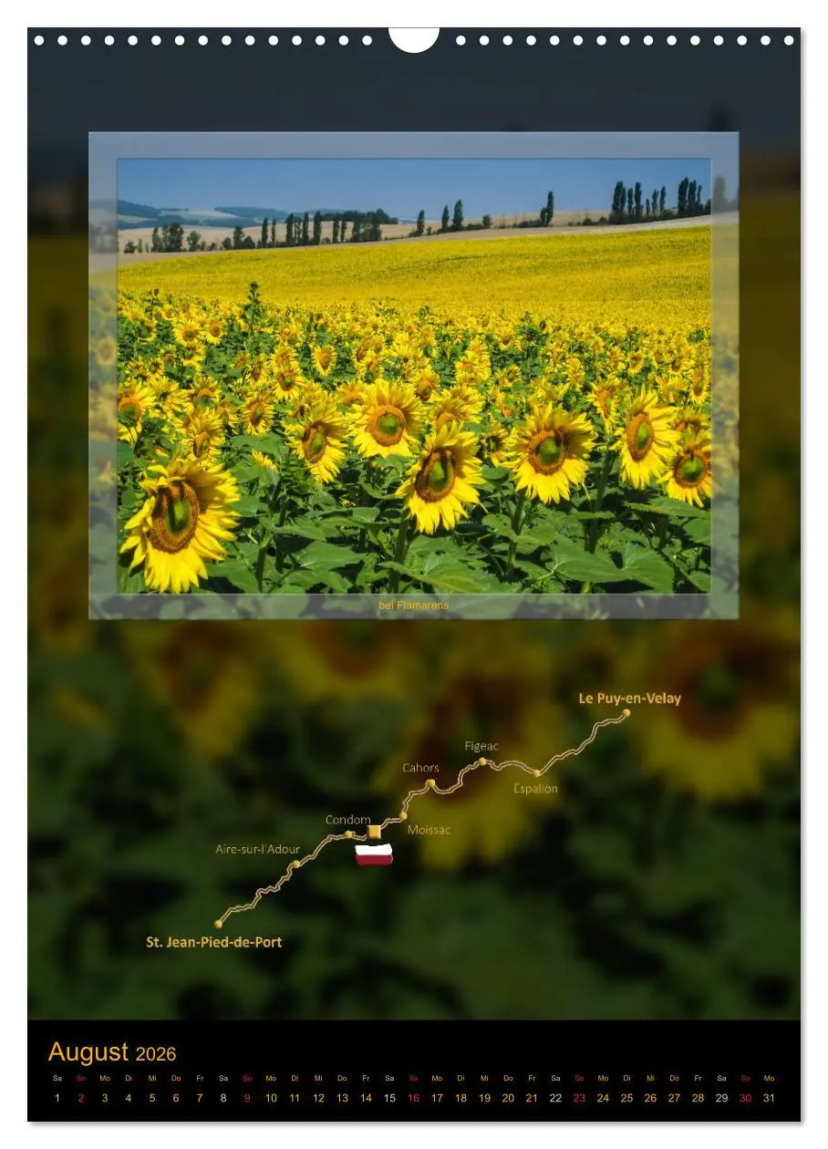 Bild: 9783516481884 | Jakobsweg Via Podiensis (Wandkalender 2026 DIN A3 hoch), CALVENDO...