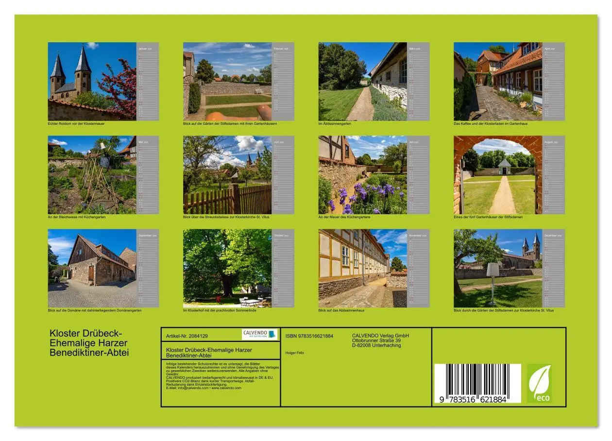 Bild: 9783516621884 | Kloster Drübeck-Ehemalige Harzer Benediktiner-Abtei (Wandkalender...