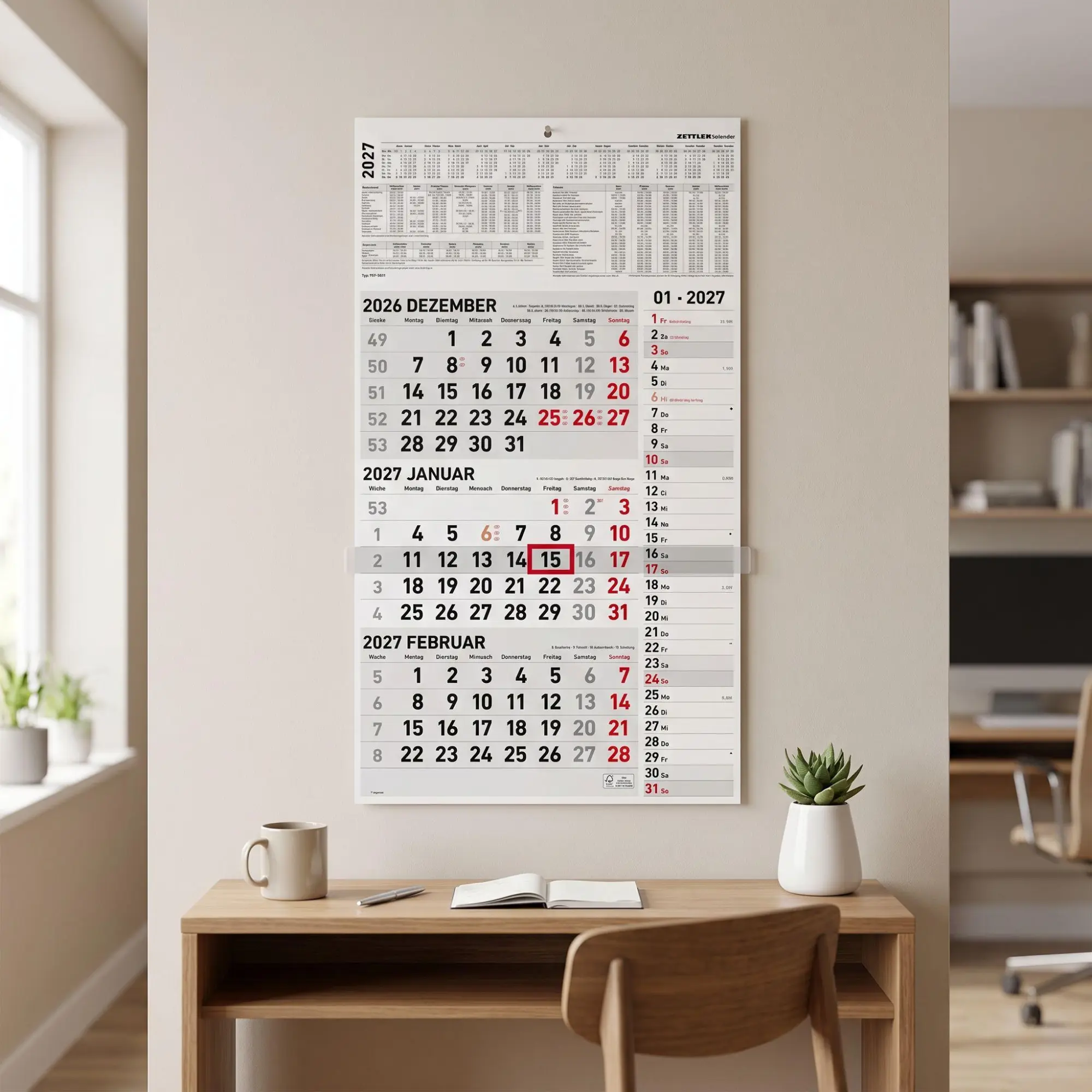 Bild: 4069095011984 | 3-Monatskalender Kombi 2027 | Neumann Verlage GmbH &amp; Co KG | Kalender