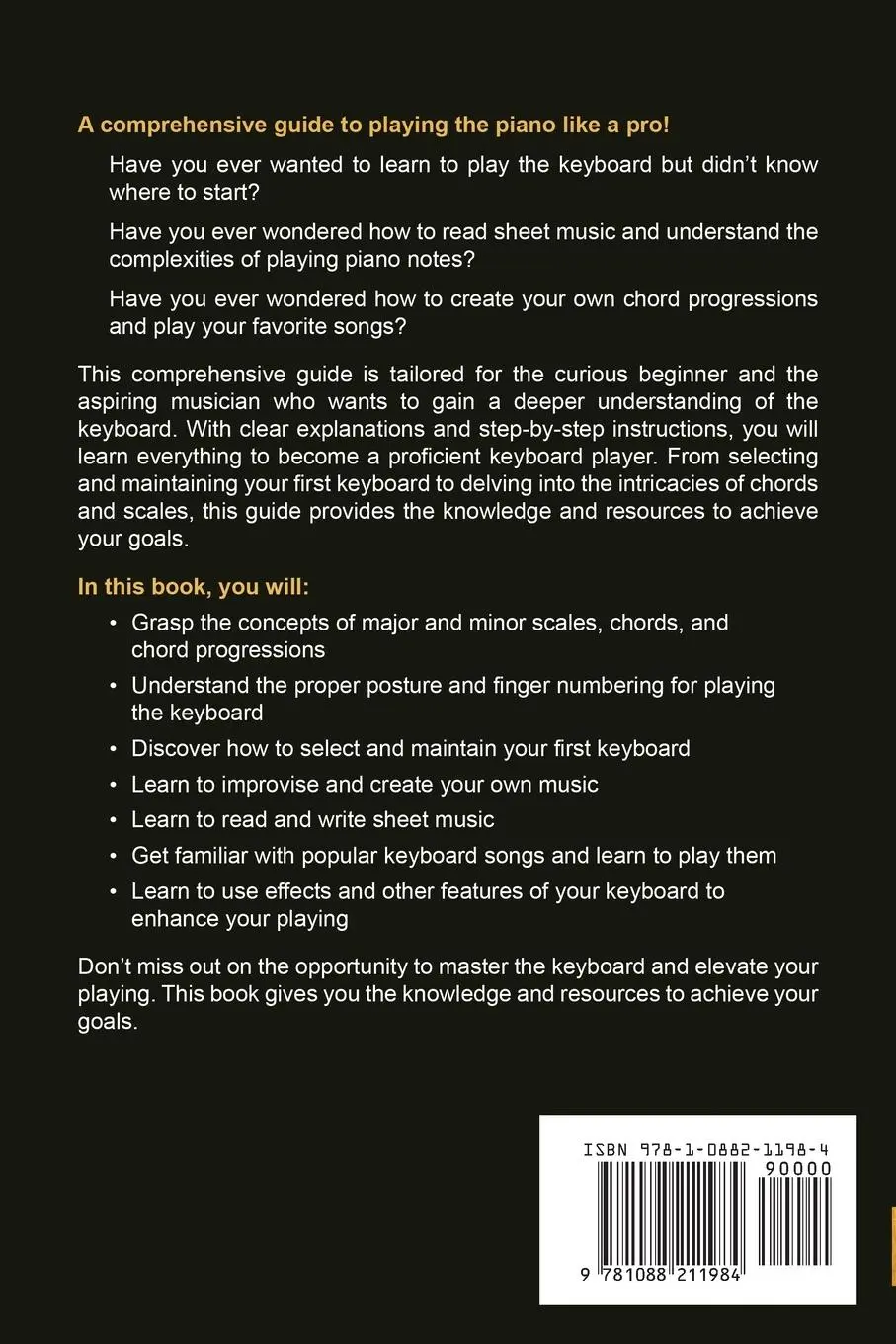 Rückseite: 9781088211984 | KEYBOARD LESSONS | Green Light Studios | Taschenbuch | Englisch | 2023