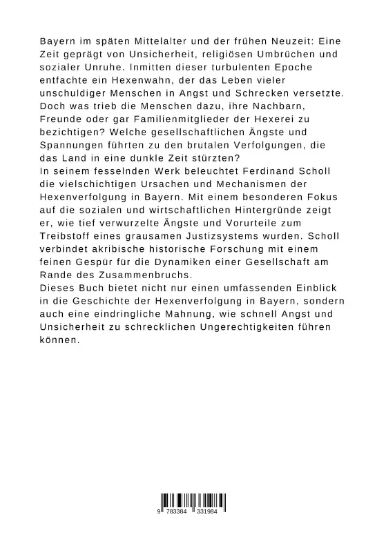 Bild: 9783384331984 | Hexenwahn in Bayern | Ferdinand Scholl | Taschenbuch | 260 S. | 2024