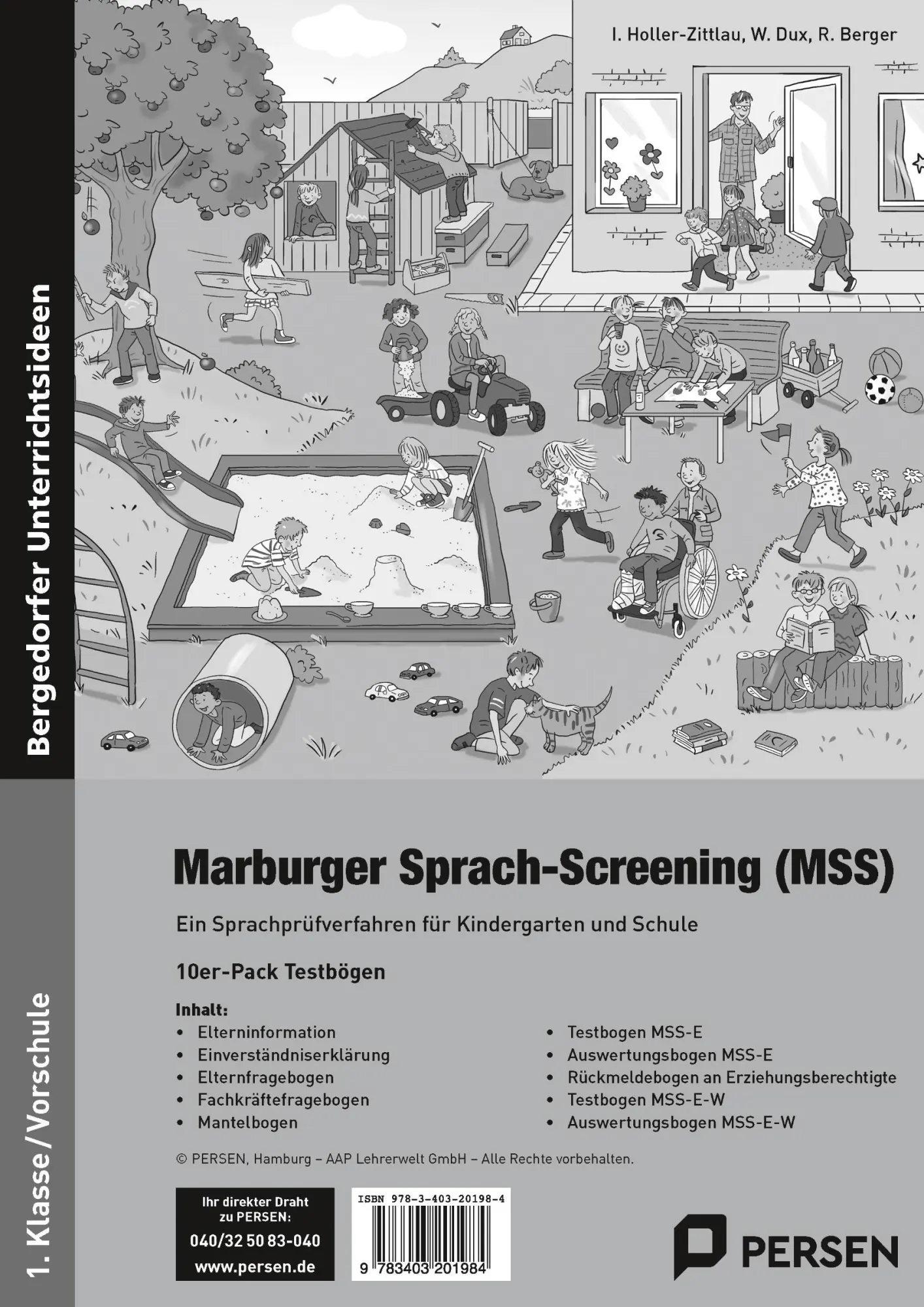 Cover: 9783403201984 | Marburger Sprach-Screening (MSS) - Testbögen-Heft | Broschüre | 24 S.
