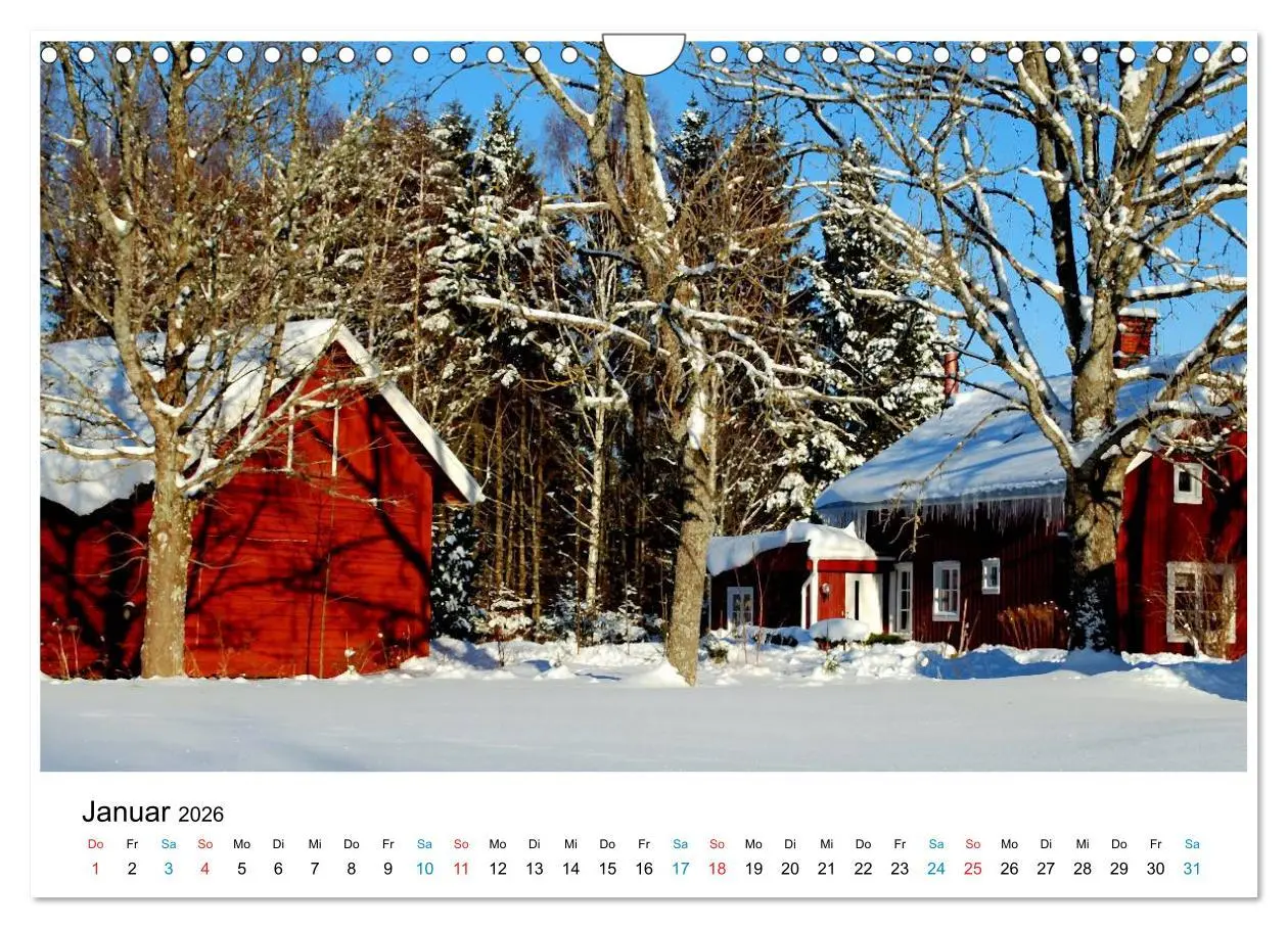 Bild: 9783516231984 | Schweden (Wandkalender 2026 DIN A4 quer), CALVENDO Monatskalender