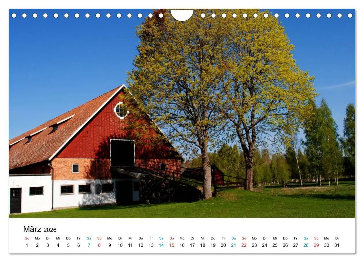 Bild: 9783516231984 | Schweden (Wandkalender 2026 DIN A4 quer), CALVENDO Monatskalender