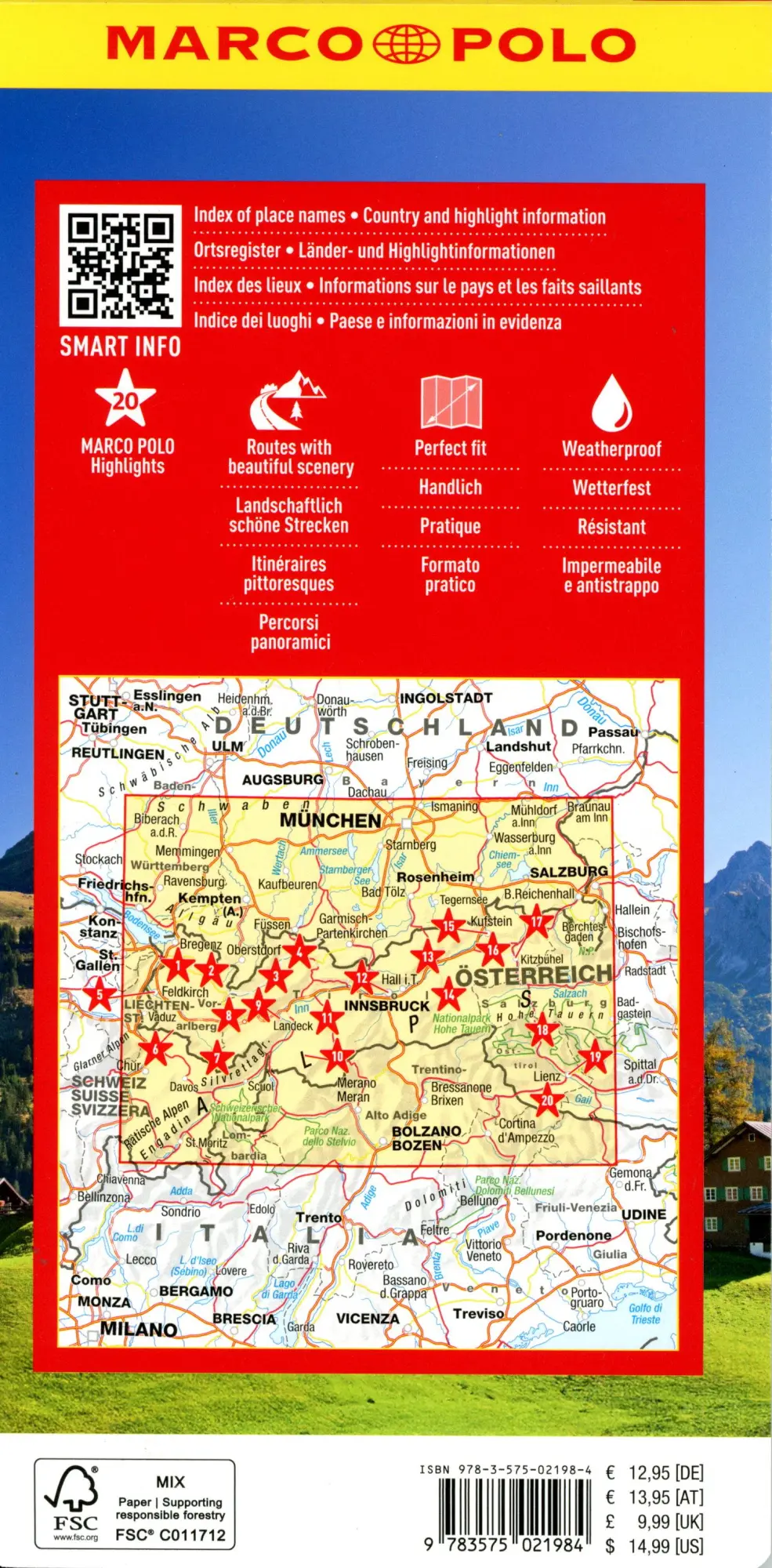 Bild: 9783575021984 | MARCO POLO Reisekarte Österreich 03 Vorarlberg, Tirol 1:200.000 | 2025