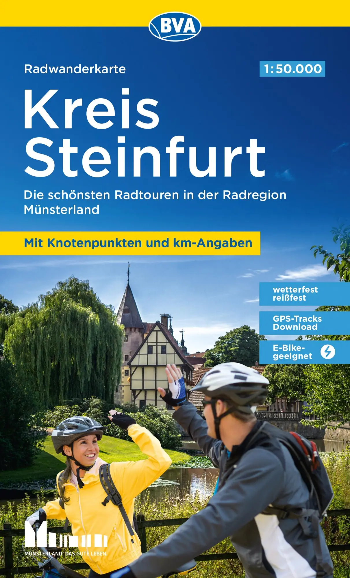 Cover: 9783969901984 | BVA Radwanderkarte Kreis Steinfurt 1:50.000, mit Knotenpunkten und...