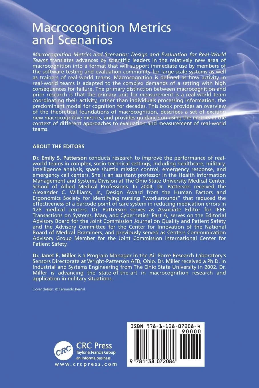 Rückseite: 9781138072084 | Macrocognition Metrics and Scenarios | Janet E. Miller | Taschenbuch