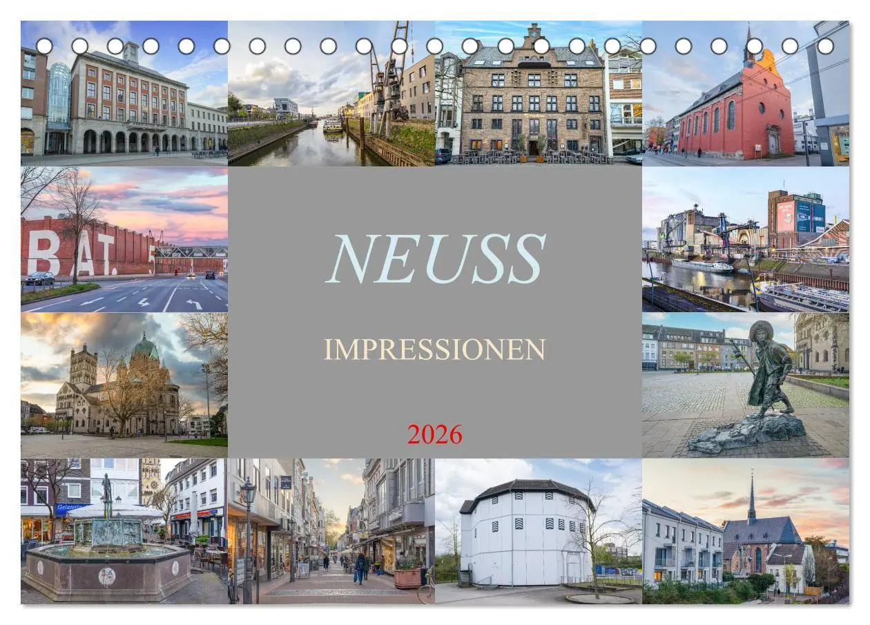 Cover: 9783457412084 | Neuss Impressionen (Tischkalender 2026 DIN A5 quer), CALVENDO...
