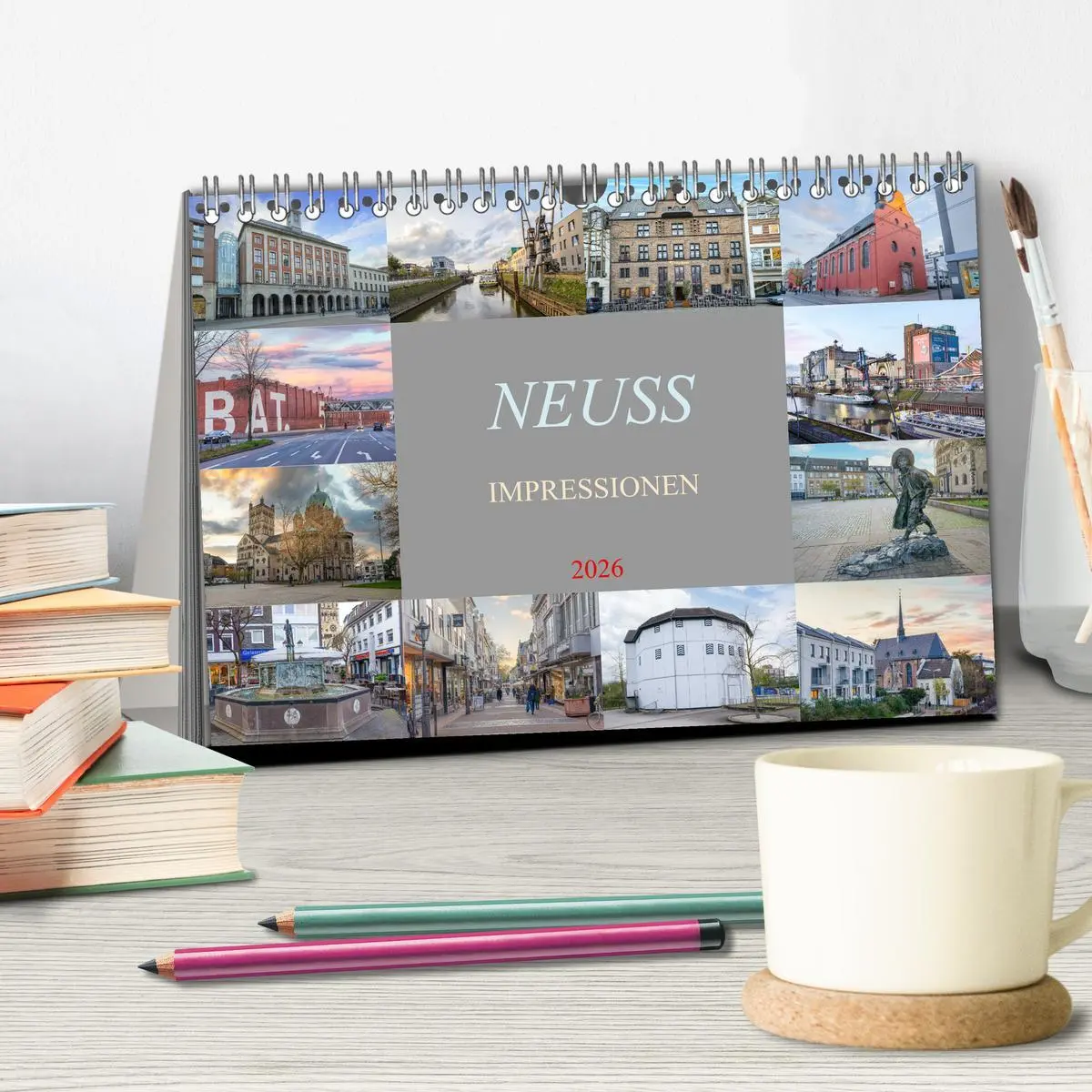 Bild: 9783457412084 | Neuss Impressionen (Tischkalender 2026 DIN A5 quer), CALVENDO...