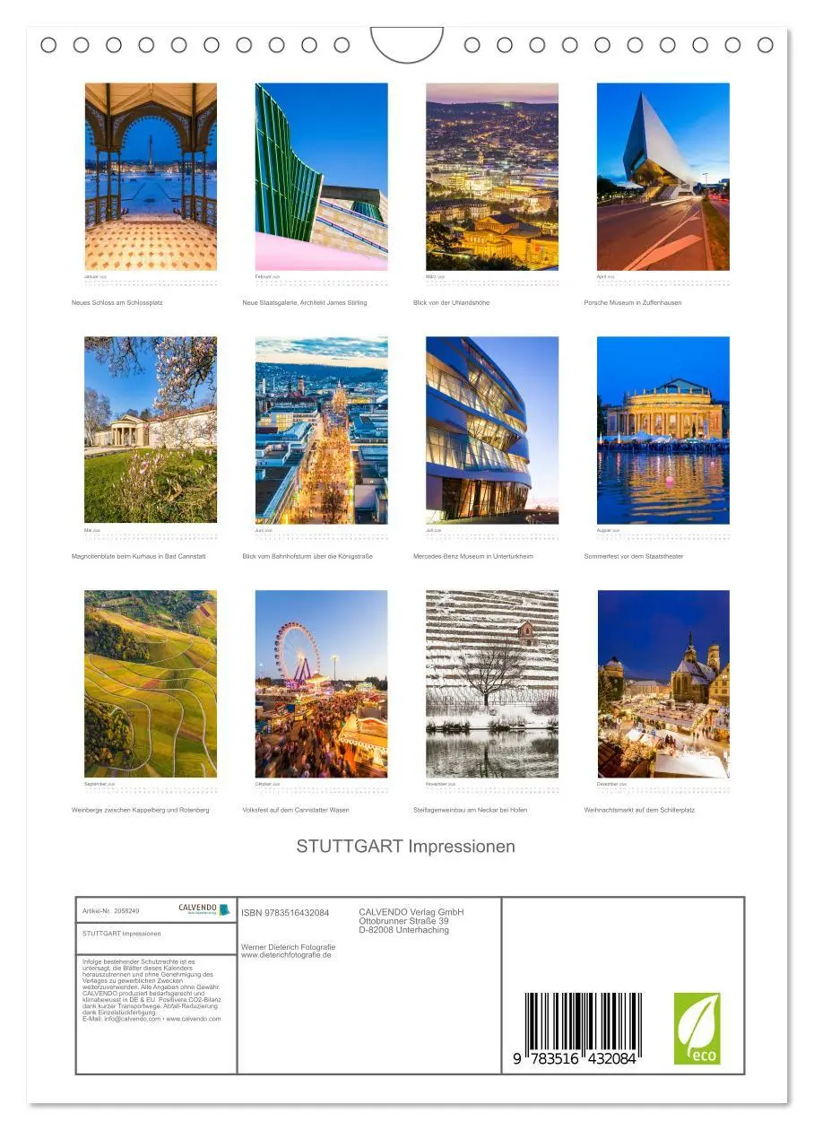 Bild: 9783516432084 | STUTTGART Impressionen (Wandkalender 2026 DIN A4 hoch), CALVENDO...