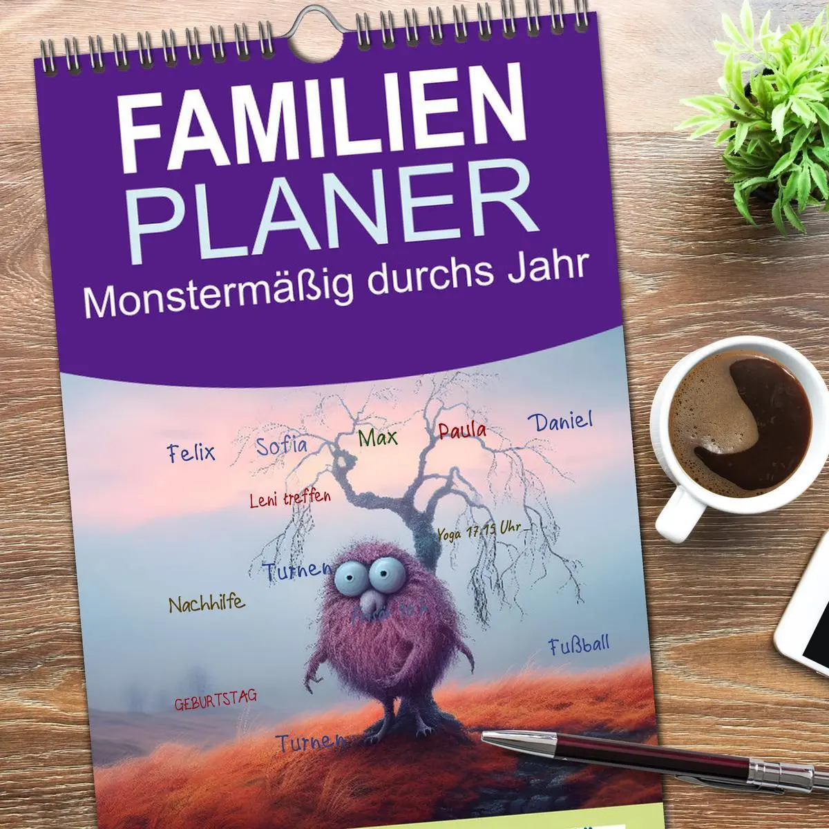 Bild: 9783516502084 | Familienplaner 2026 - Monstermäßig durchs Jahr mit 5 Spalten...