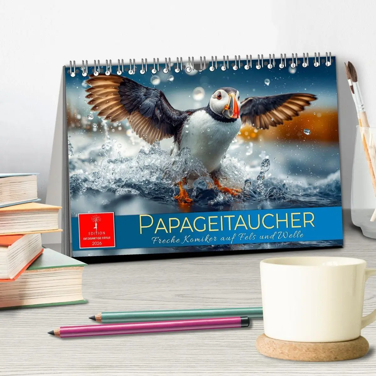 Bild: 9783516672084 | Papageitaucher - Freche Komiker auf Fels und Welle (Tischkalender...