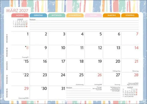 Bild: 9783819302084 | Mein Monatsplaner 2027 | Verlag Korsch | Kalender | 12 S. | Deutsch