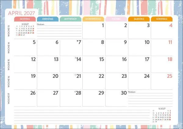 Bild: 9783819302084 | Mein Monatsplaner 2027 | Verlag Korsch | Kalender | 12 S. | Deutsch