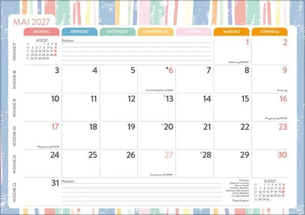Bild: 9783819302084 | Mein Monatsplaner 2027 | Verlag Korsch | Kalender | 12 S. | Deutsch