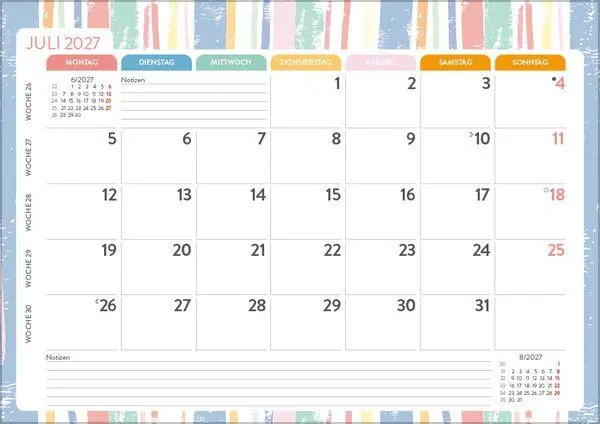 Bild: 9783819302084 | Mein Monatsplaner 2027 | Verlag Korsch | Kalender | 12 S. | Deutsch