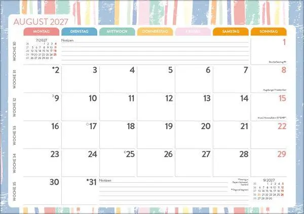 Bild: 9783819302084 | Mein Monatsplaner 2027 | Verlag Korsch | Kalender | 12 S. | Deutsch