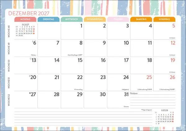 Bild: 9783819302084 | Mein Monatsplaner 2027 | Verlag Korsch | Kalender | 12 S. | Deutsch