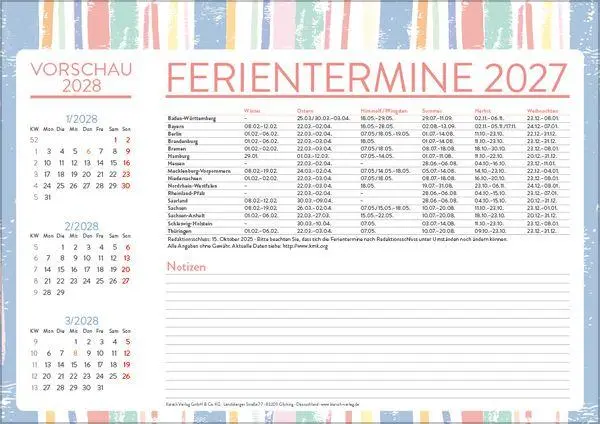 Bild: 9783819302084 | Mein Monatsplaner 2027 | Verlag Korsch | Kalender | 12 S. | Deutsch