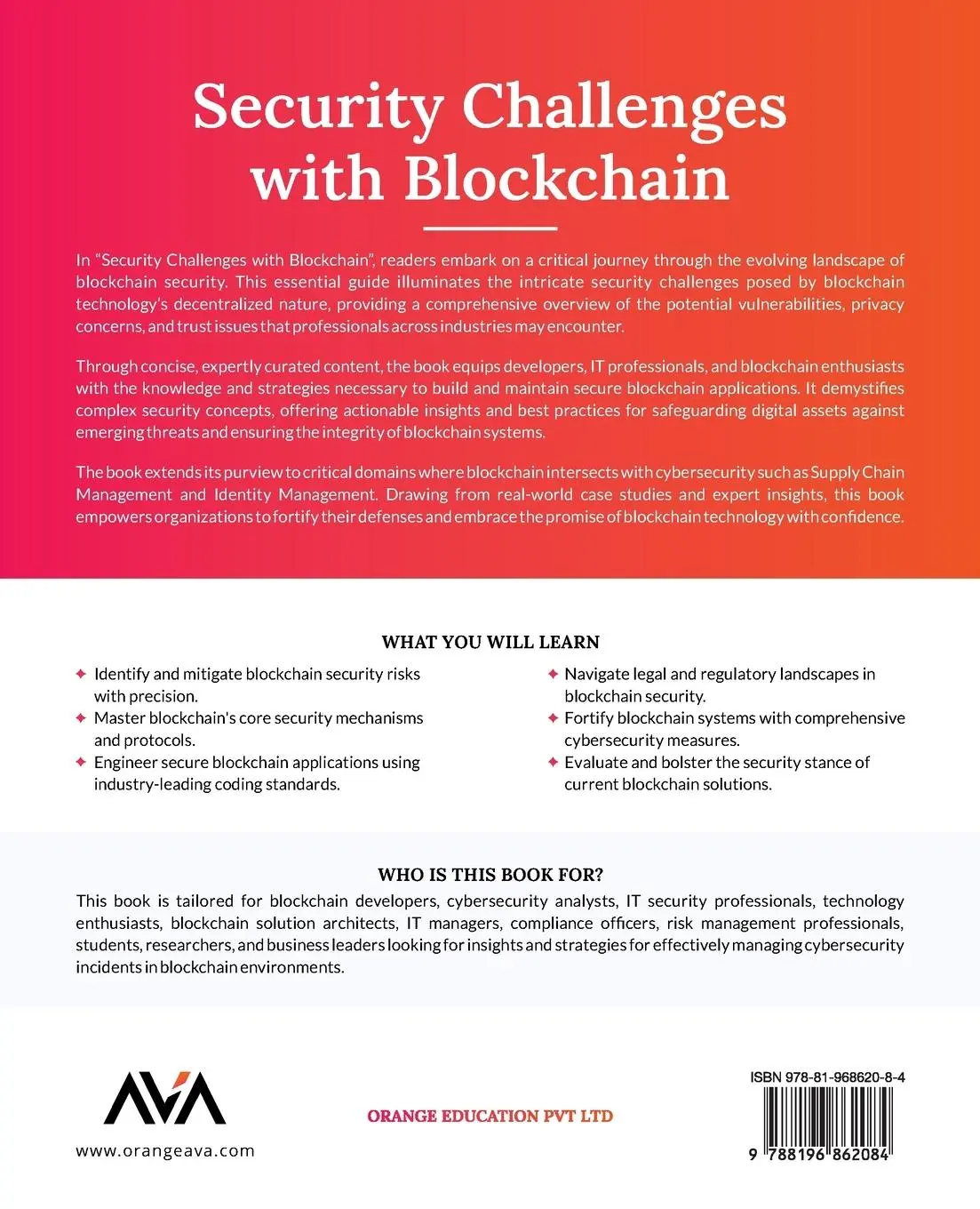 Rückseite: 9788196862084 | Security Challenges with Blockchain | Chintan Dave | Taschenbuch