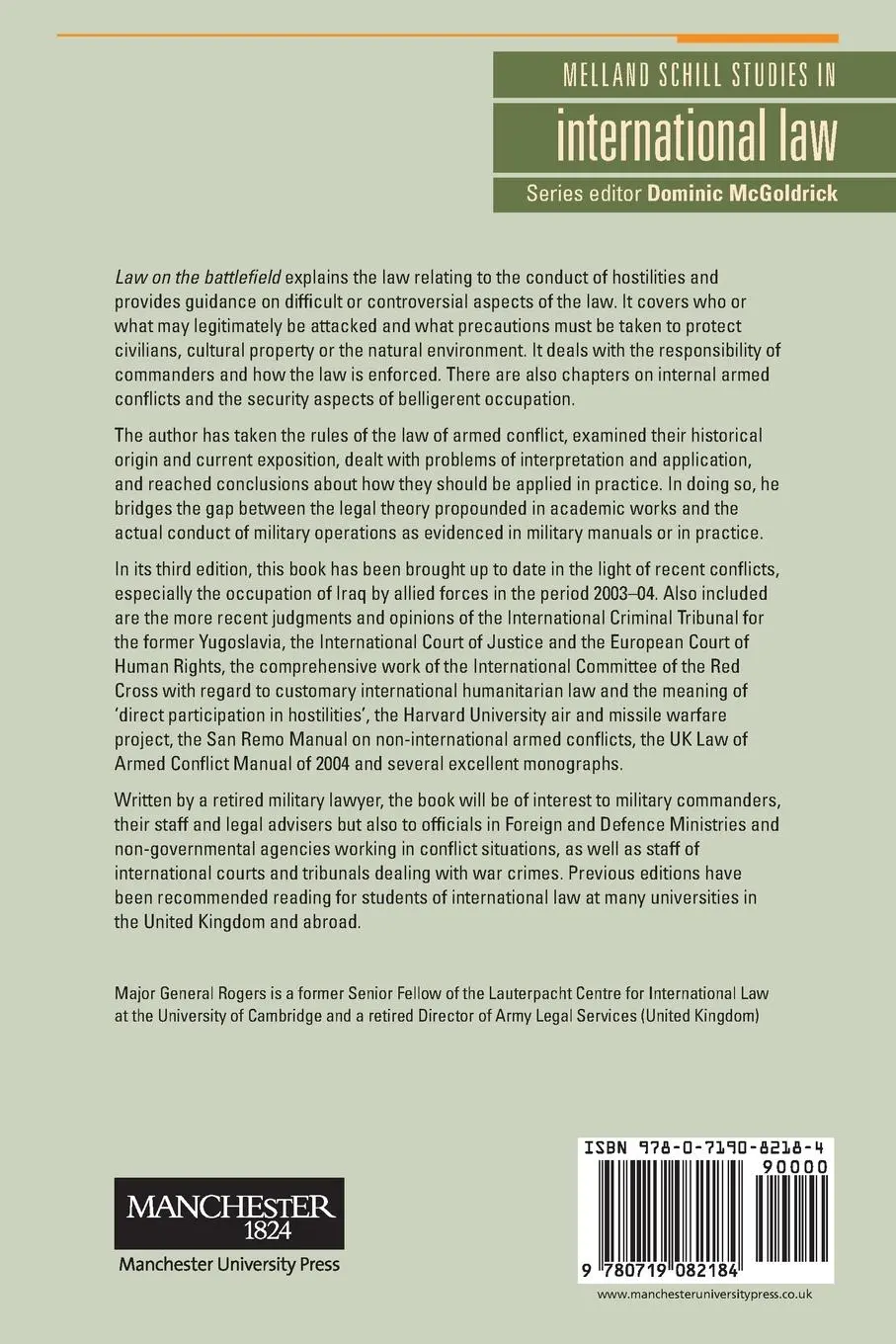 Rückseite: 9780719082184 | Law on the battlefield | Third edition | A. P. V. Rogers | Taschenbuch