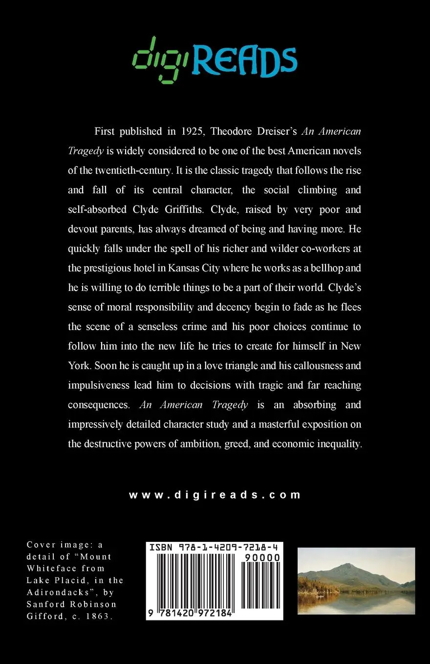 Rückseite: 9781420972184 | An American Tragedy | Theodore Dreiser | Taschenbuch | Englisch | 2021