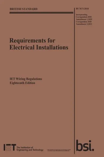 Cover: 9781839532184 | Requirements for Electrical Installations, IET Wiring Regulations,...