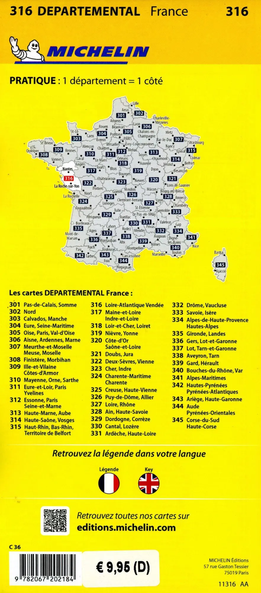 Bild: 9782067202184 | Michelin Loire-Atlantique Vendée | (Land-)Karte | Gefalzt | Englisch