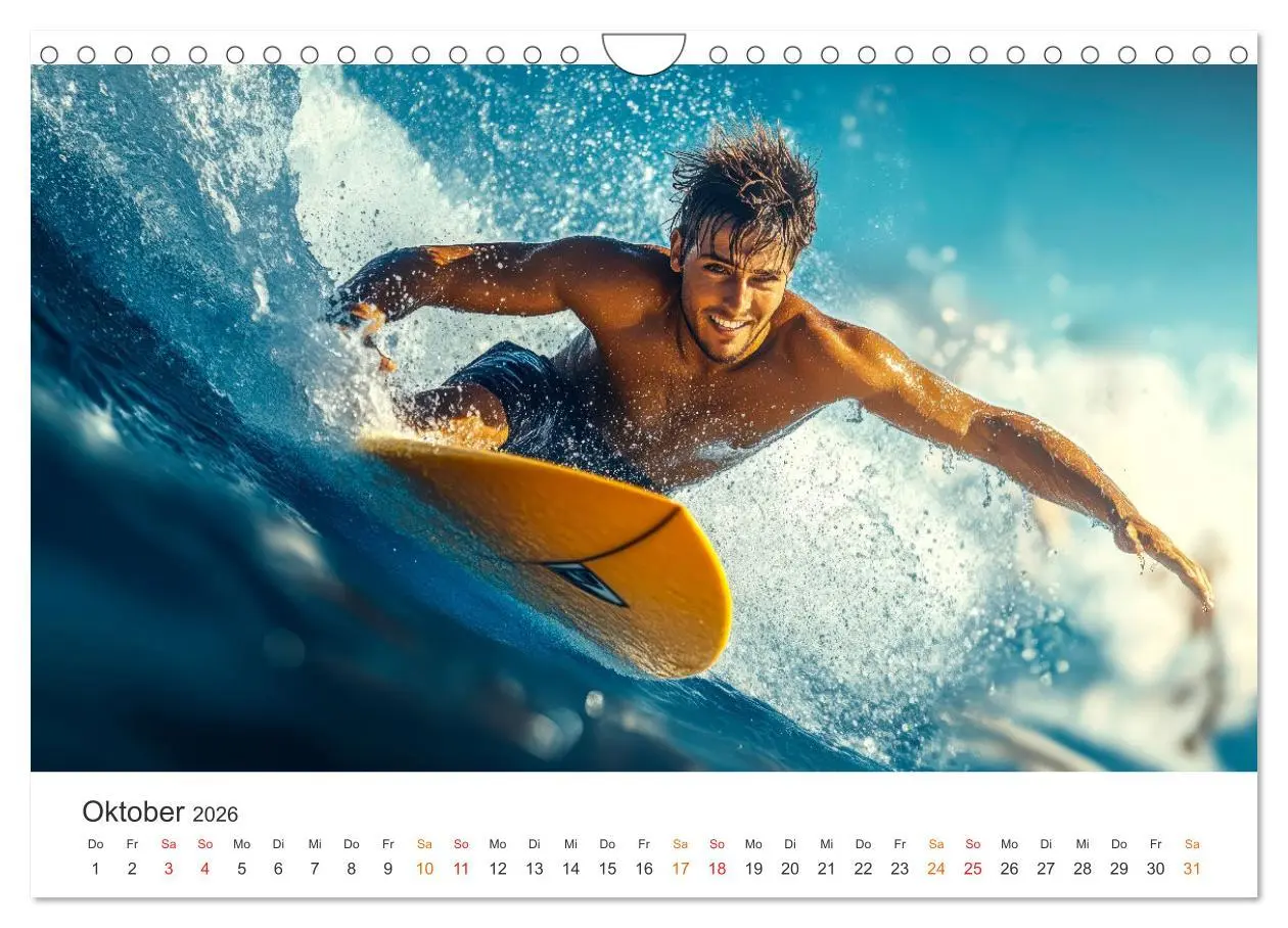 Bild: 9783457262184 | Surfen - Ride the Wave (Wandkalender 2026 DIN A4 quer), CALVENDO...