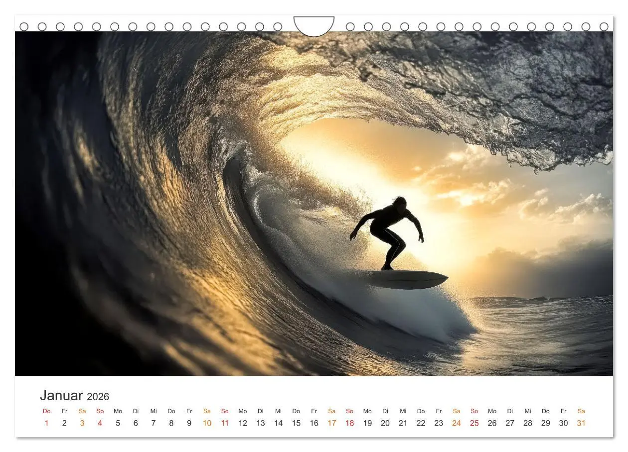 Bild: 9783457262184 | Surfen - Ride the Wave (Wandkalender 2026 DIN A4 quer), CALVENDO...